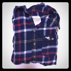 Abercrombie Navy Blue Flannel